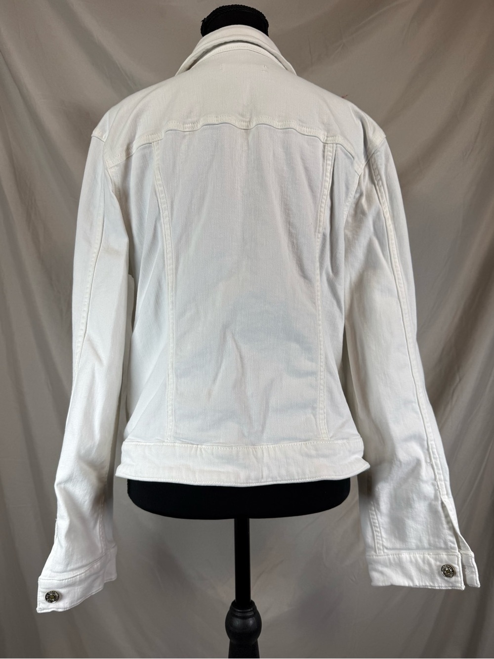 7 For All Mankind Classic Trucker Denim Jacket - White - Large - Picture 6 of 7